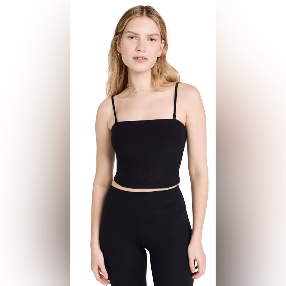 Alo Yoga AloSoft Convertible Sunkissed Bandeau Black S NWT